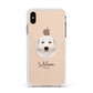 Maremma Sheepdog Personalised Apple iPhone Xs Max Impact Case White Edge on Gold Phone