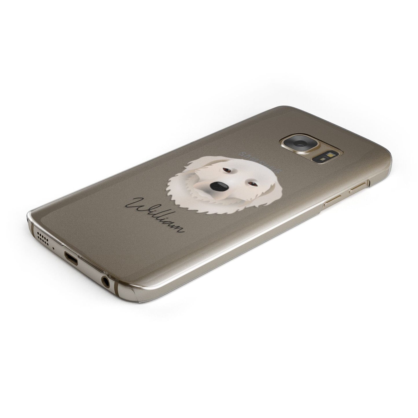 Maremma Sheepdog Personalised Samsung Galaxy Case Bottom Cutout