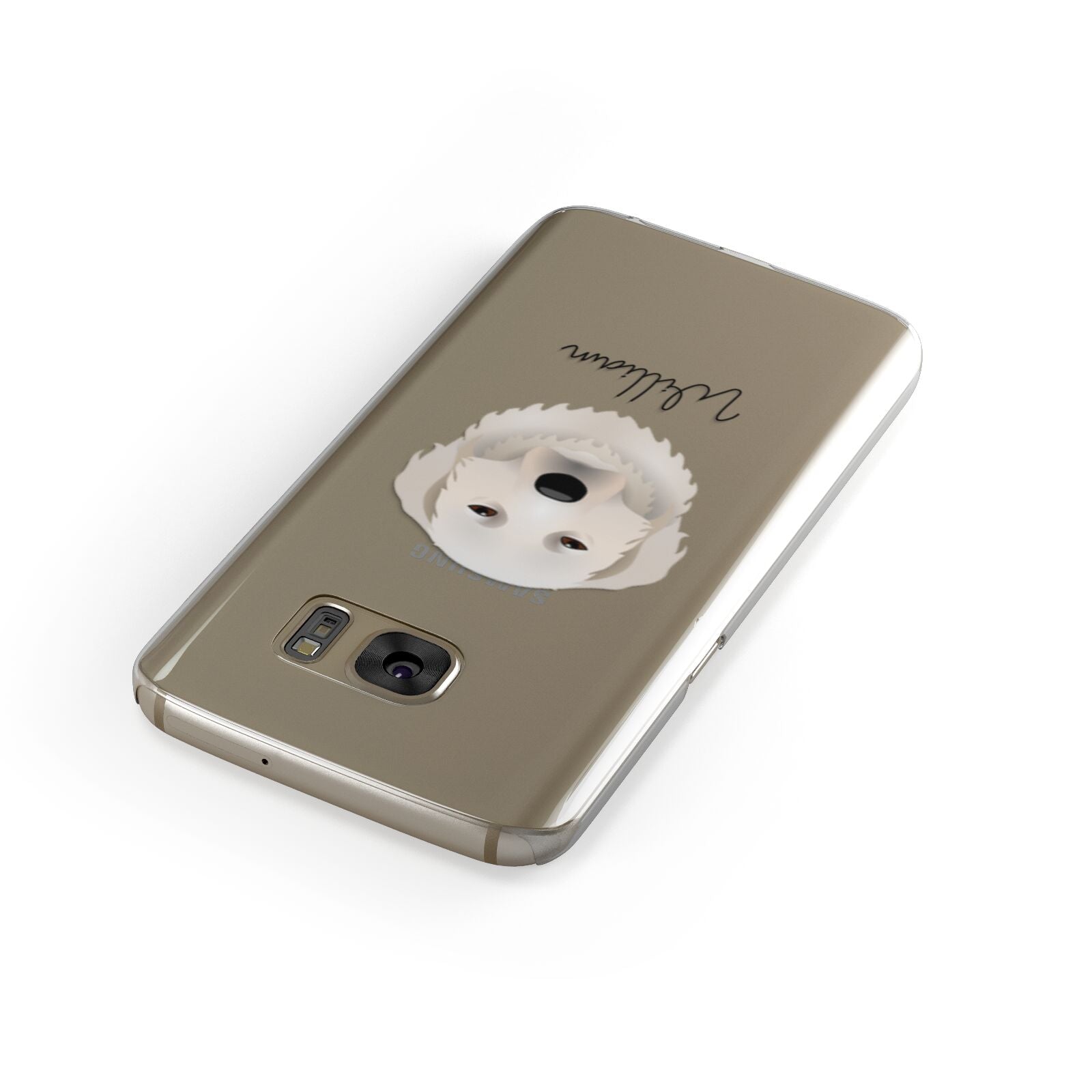 Maremma Sheepdog Personalised Samsung Galaxy Case Front Close Up