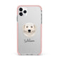 Maremma Sheepdog Personalised iPhone 11 Pro Max Impact Pink Edge Case