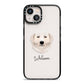 Maremma Sheepdog Personalised iPhone 13 Black Impact Case on Silver phone