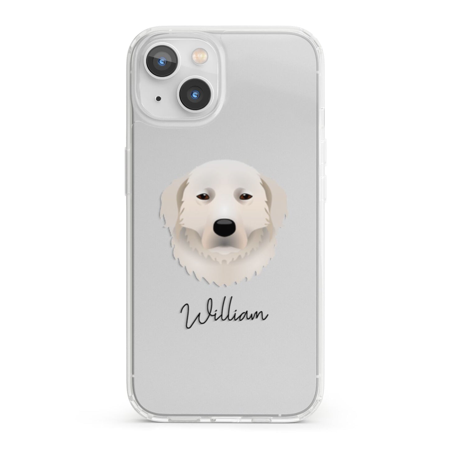 Maremma Sheepdog Personalised iPhone 13 Clear Bumper Case