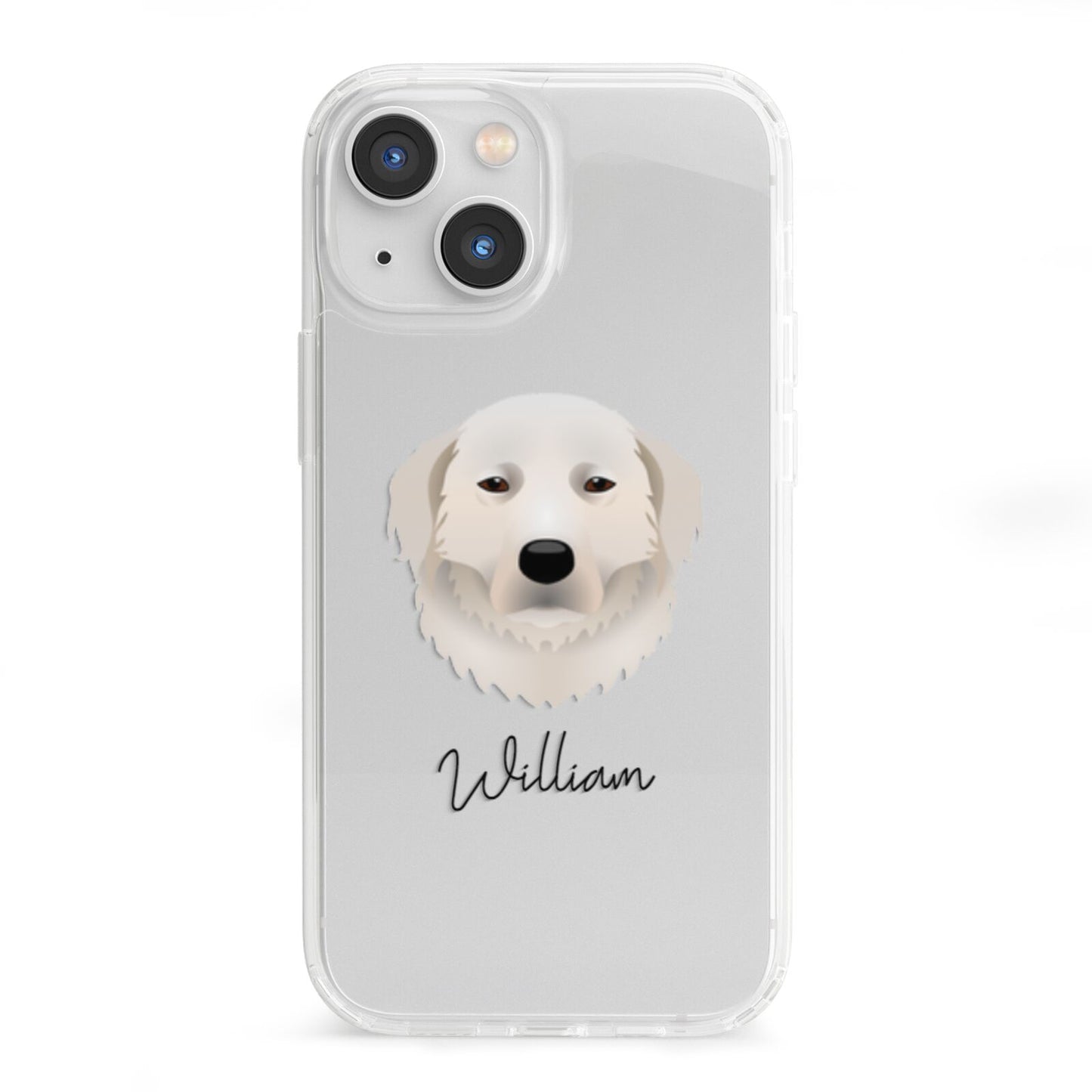 Maremma Sheepdog Personalised iPhone 13 Mini Clear Bumper Case