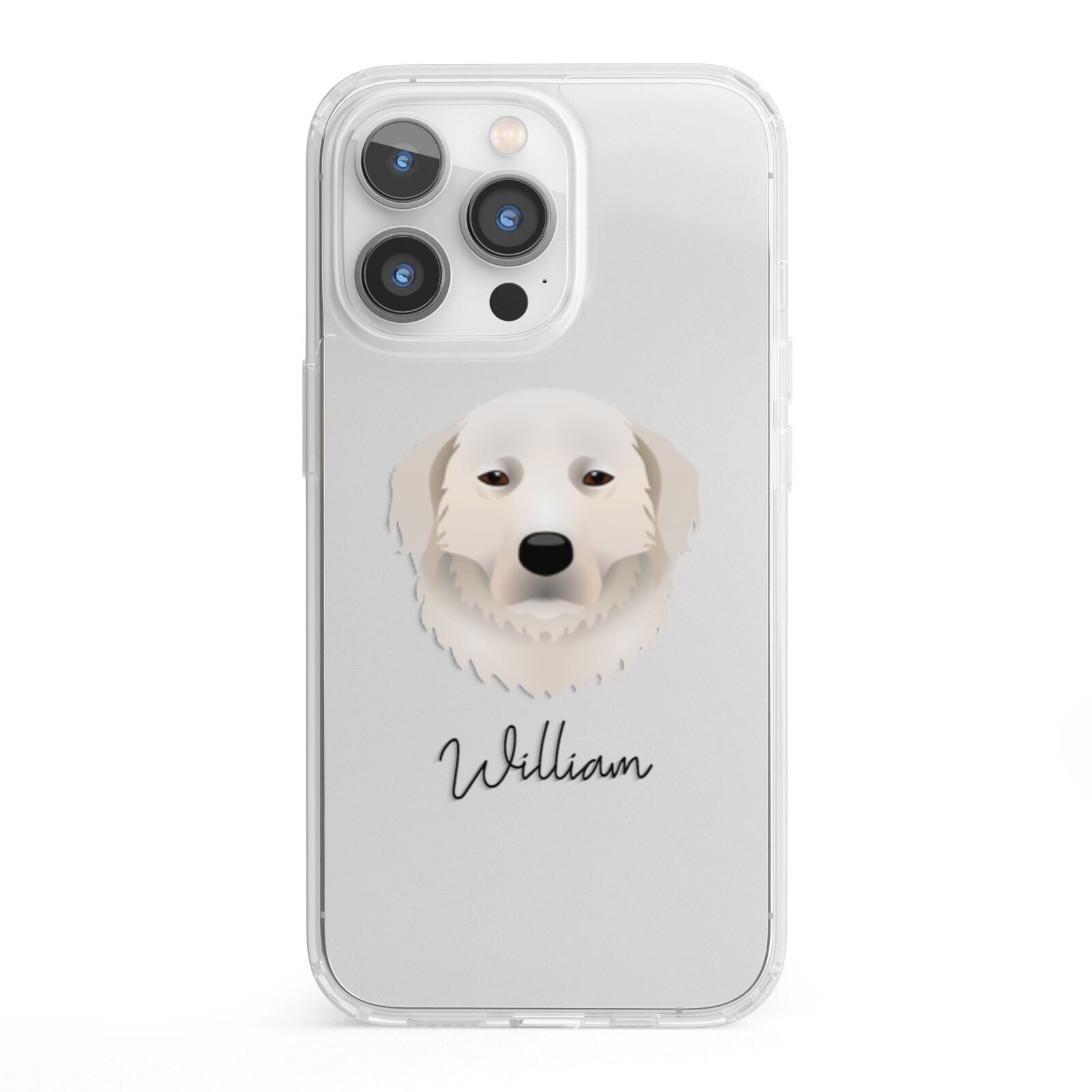 Maremma Sheepdog Personalised iPhone 13 Pro Clear Bumper Case