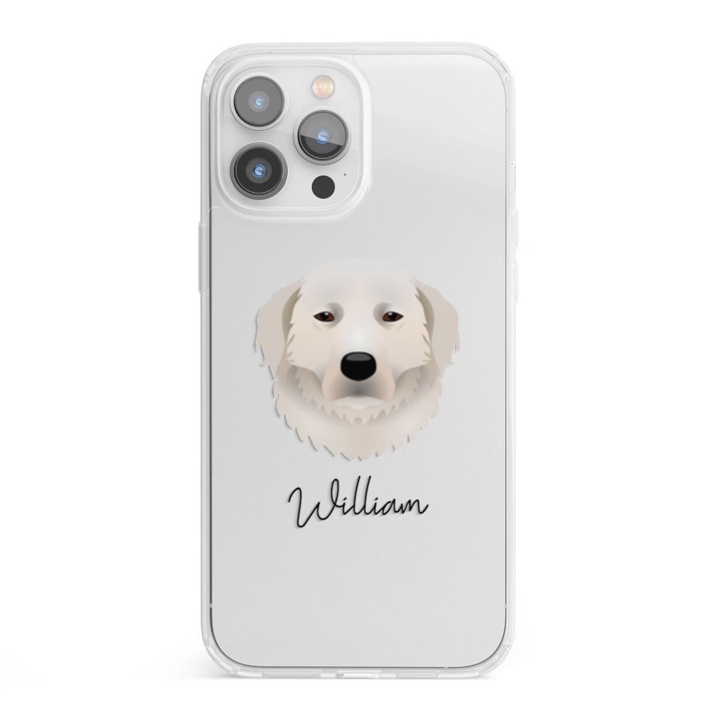 Maremma Sheepdog Personalised iPhone 13 Pro Max Clear Bumper Case