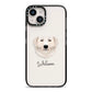 Maremma Sheepdog Personalised iPhone 14 Black Impact Case on Silver phone