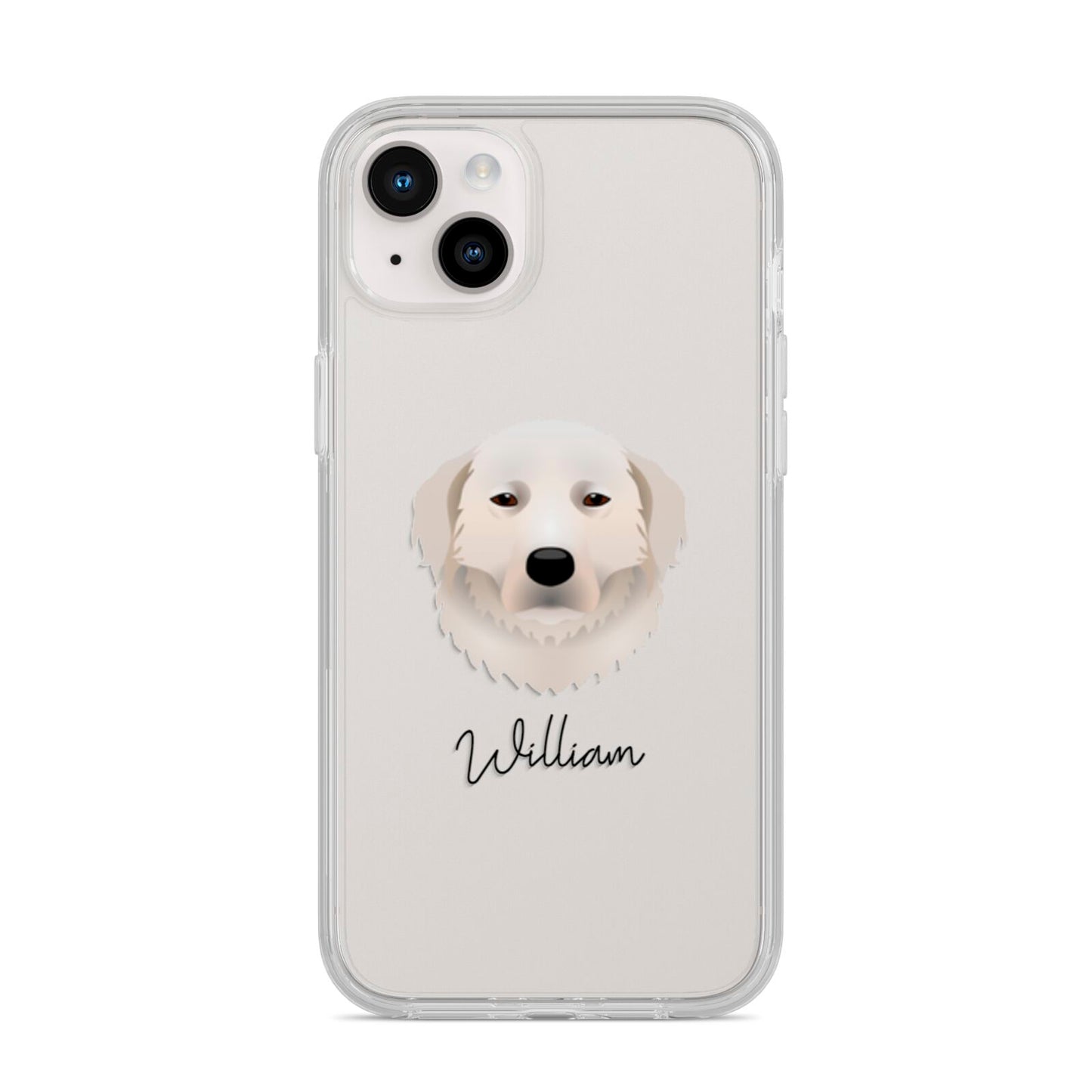 Maremma Sheepdog Personalised iPhone 14 Plus Clear Tough Case Starlight