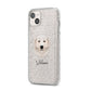 Maremma Sheepdog Personalised iPhone 14 Plus Glitter Tough Case Starlight Angled Image