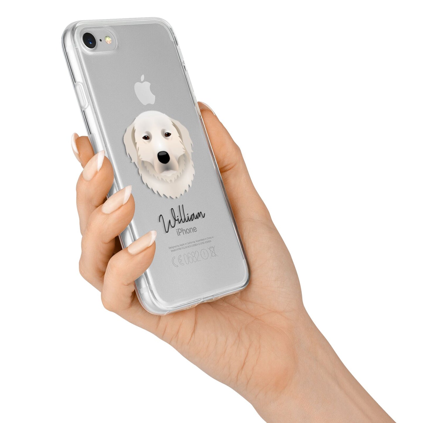 Maremma Sheepdog Personalised iPhone 7 Bumper Case on Silver iPhone Alternative Image