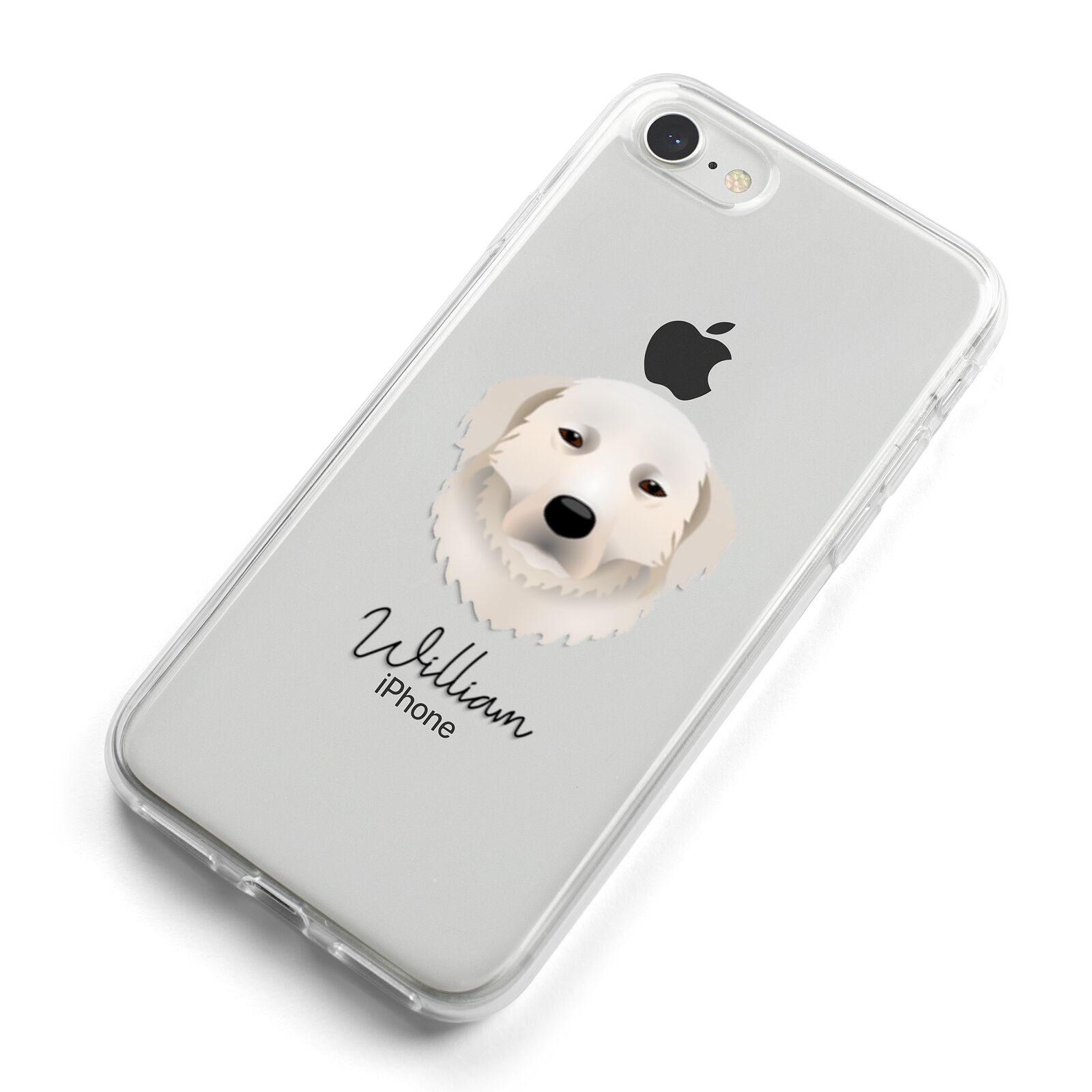 Maremma Sheepdog Personalised iPhone 8 Bumper Case on Silver iPhone Alternative Image