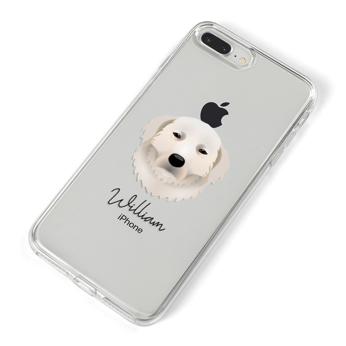 Maremma Sheepdog Personalised iPhone 8 Plus Bumper Case on Silver iPhone Alternative Image