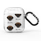 Mastiff Icon with Name AirPods Glitter Case