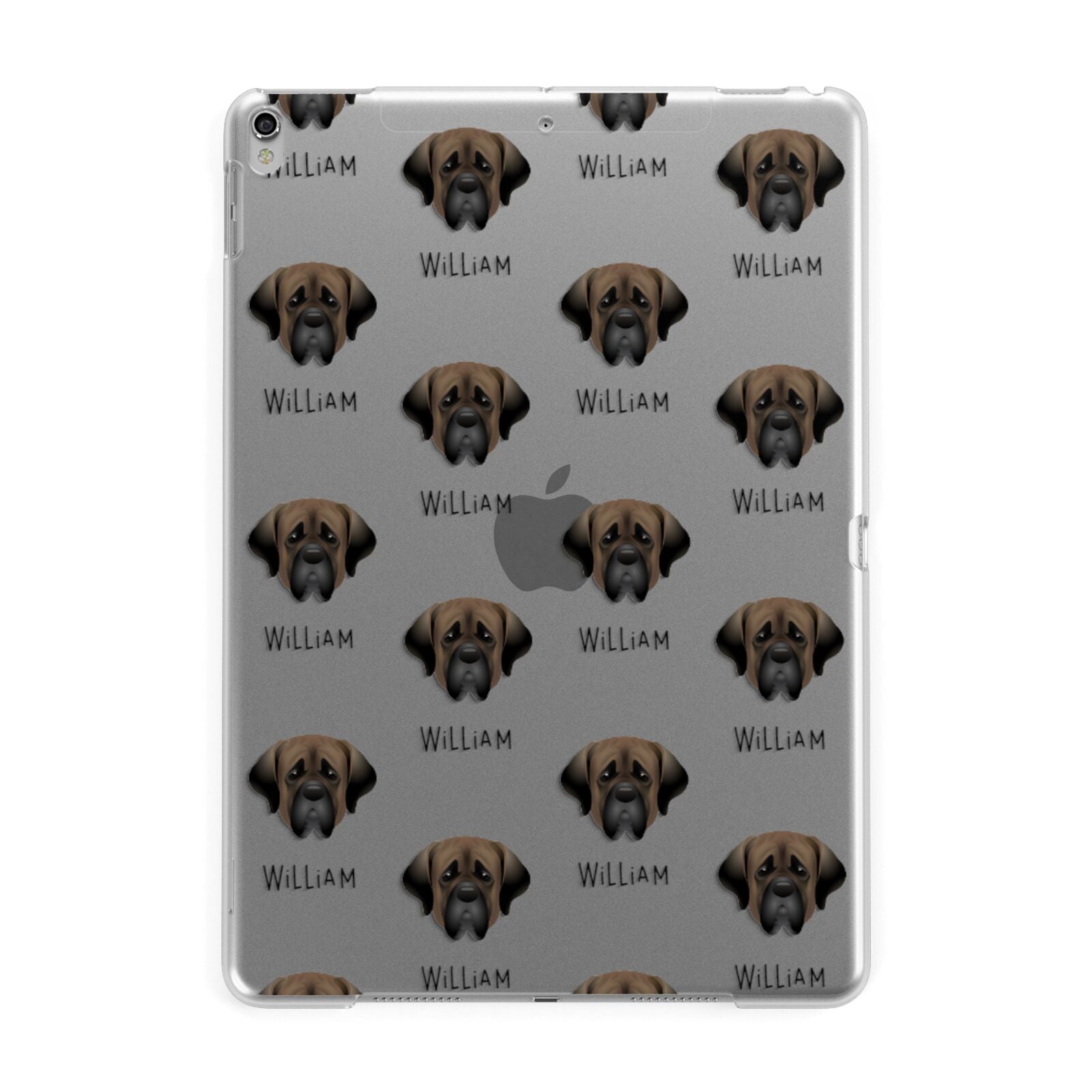 Mastiff Icon with Name Apple iPad Silver Case