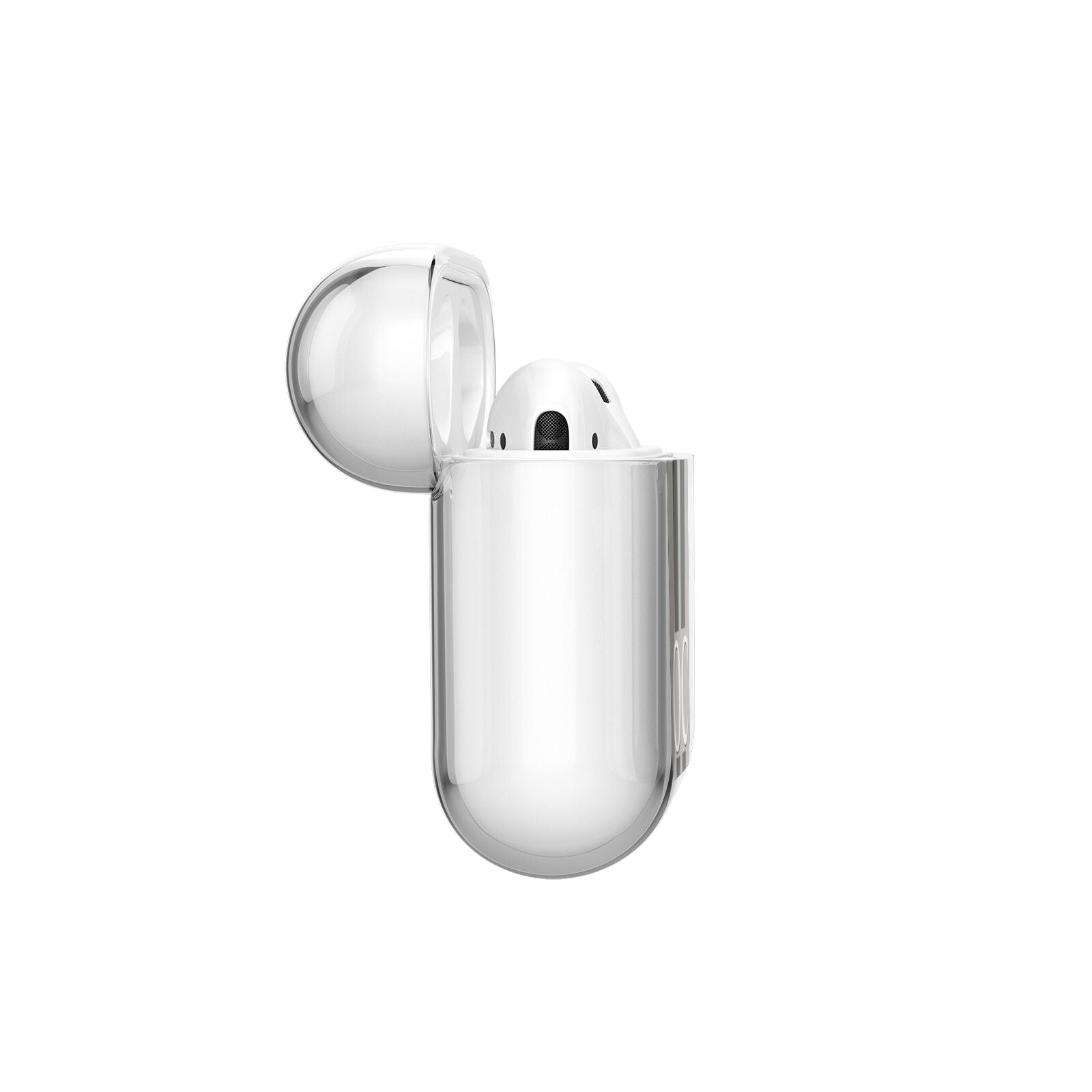 Mauve Personalised Initials AirPods Case Side Angle