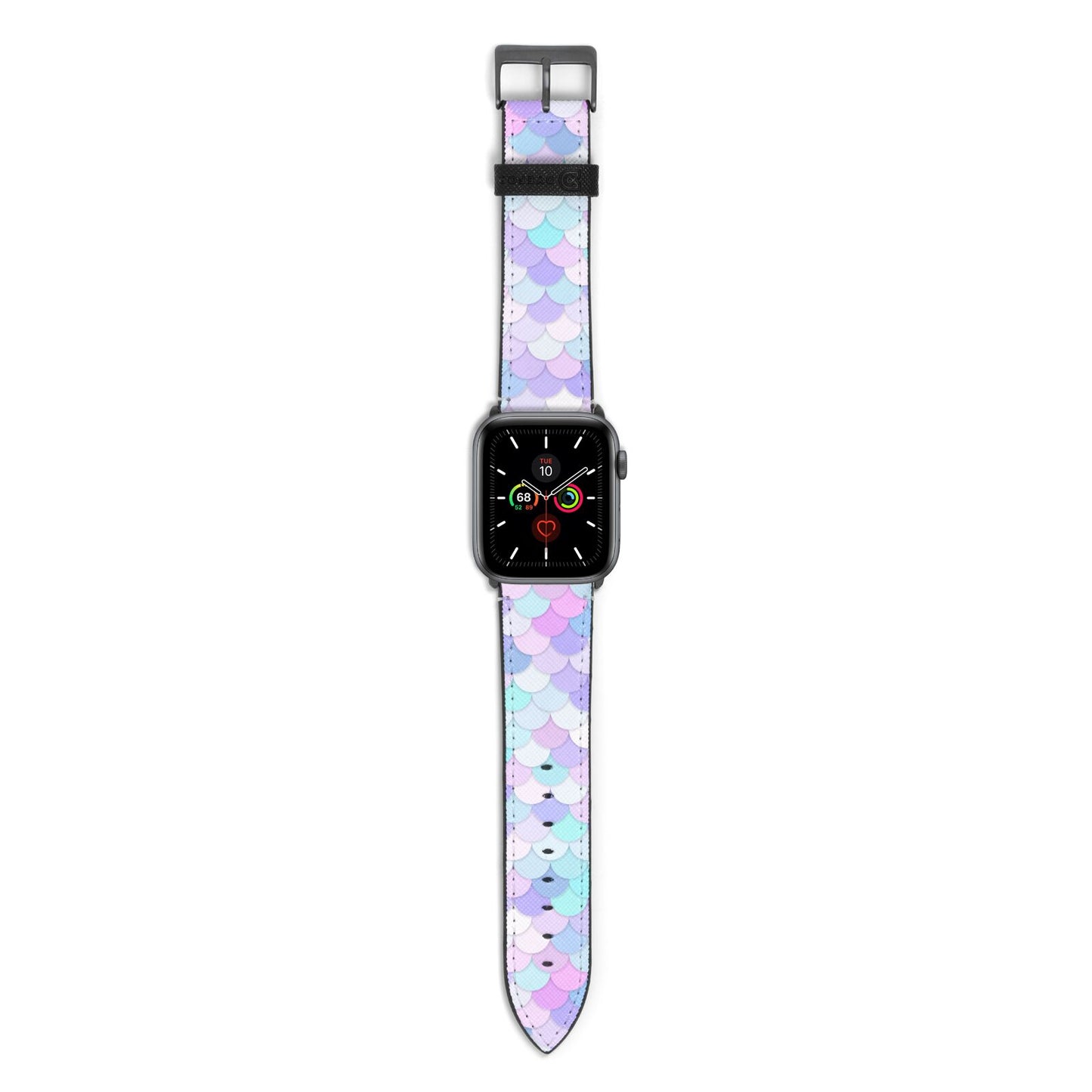 Mermaid Apple Watch Strap with Space Grey Hardware