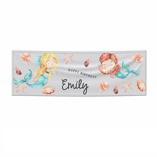 Mermaid Personalised Happy Birthday 6x2 Paper Banner