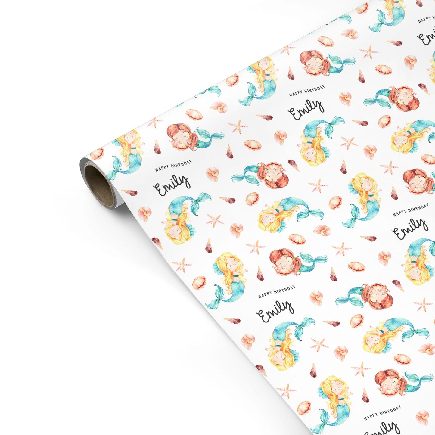 Mermaid Personalised Happy Birthday Personalised Gift Wrap