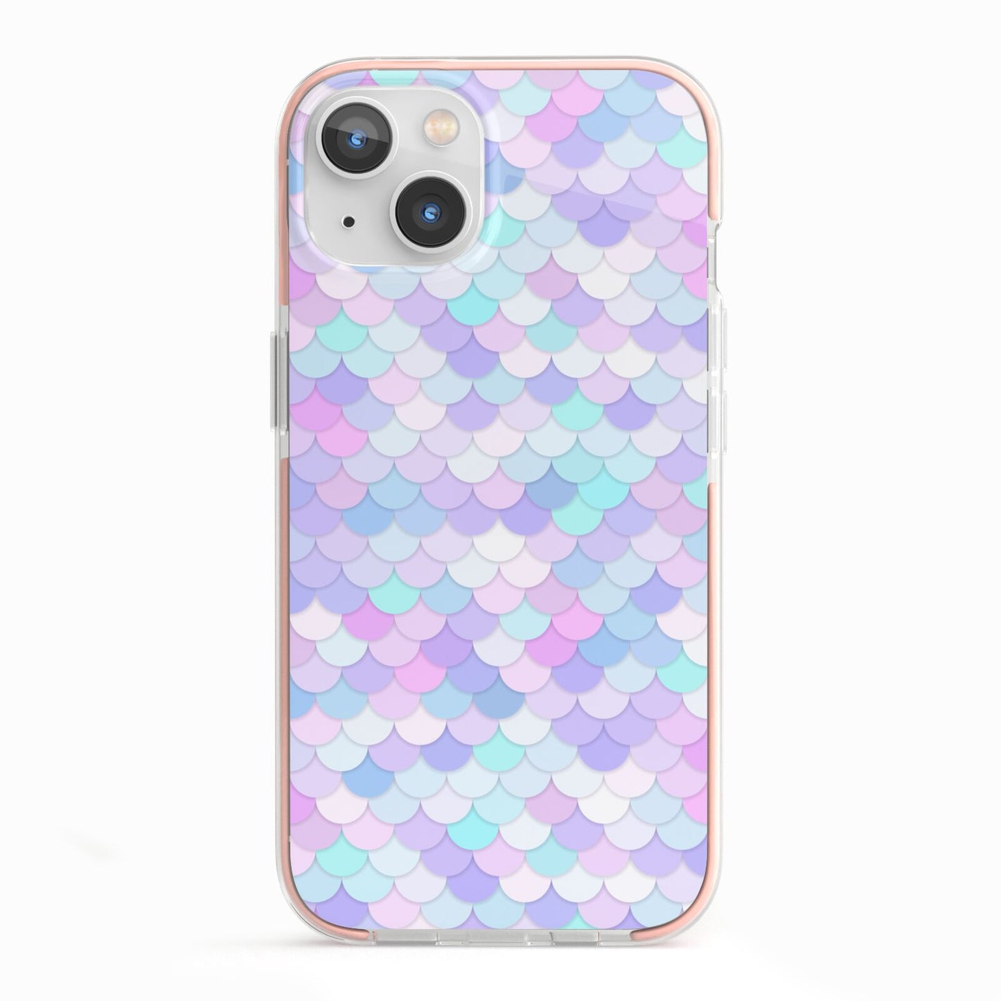 Mermaid iPhone 13 TPU Impact Case with Pink Edges