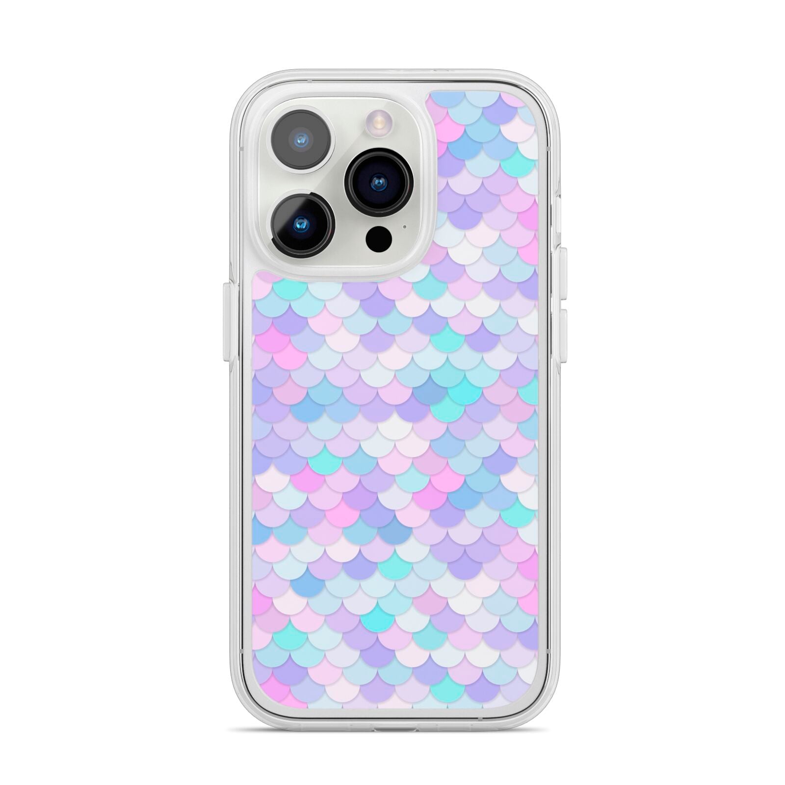 Mermaid iPhone 14 Pro Clear Tough Case Silver