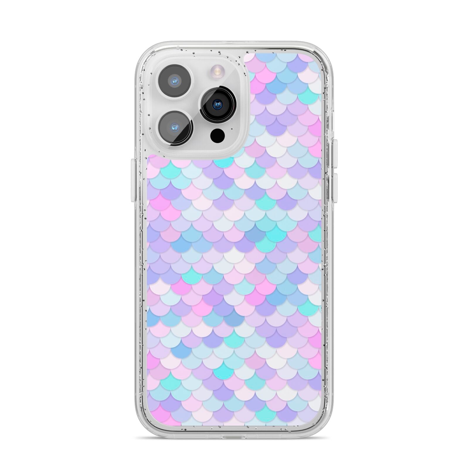 Mermaid iPhone 14 Pro Max Glitter Tough Case Silver