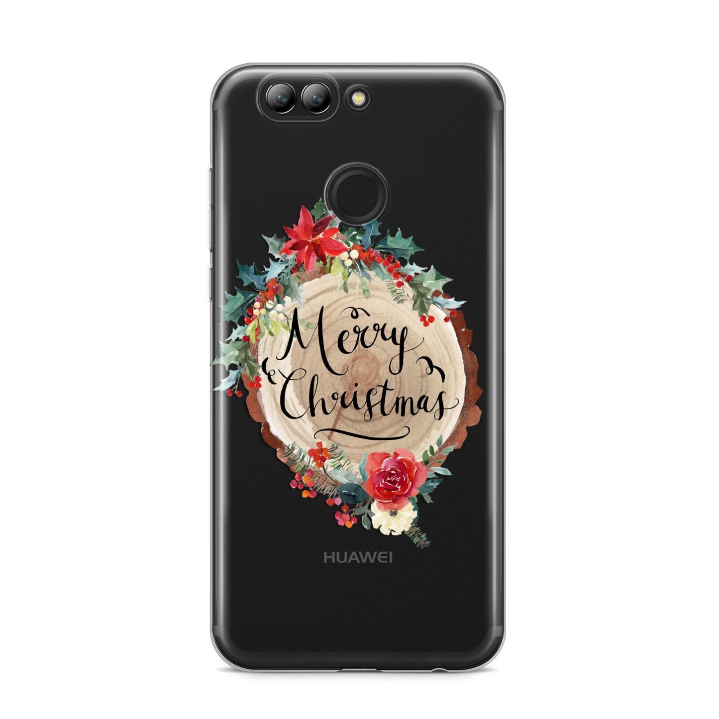 Merry Christmas Log Floral Huawei Nova 2s Phone Case