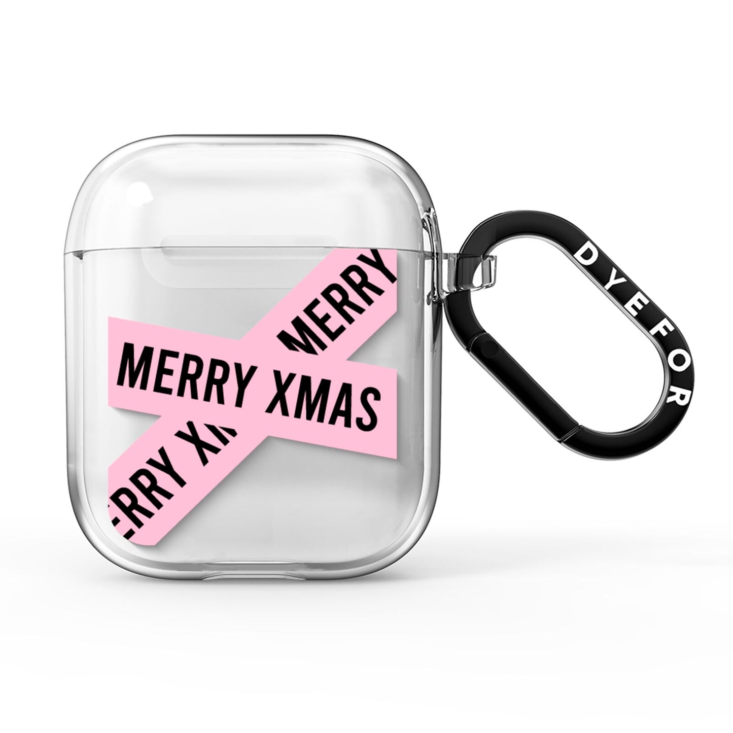 Merry Christmas Tape AirPods Clear Case