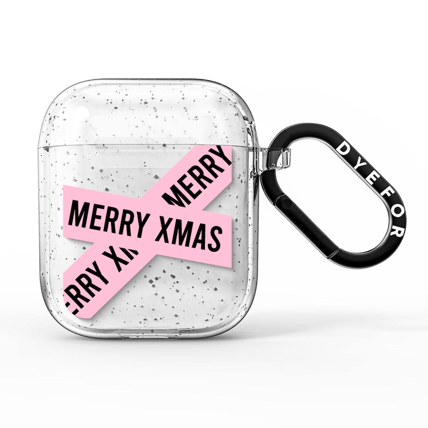 Merry Christmas Tape AirPods Glitter Case