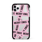 Merry Christmas Tape Apple iPhone 11 Pro Max in Silver with Black Impact Case