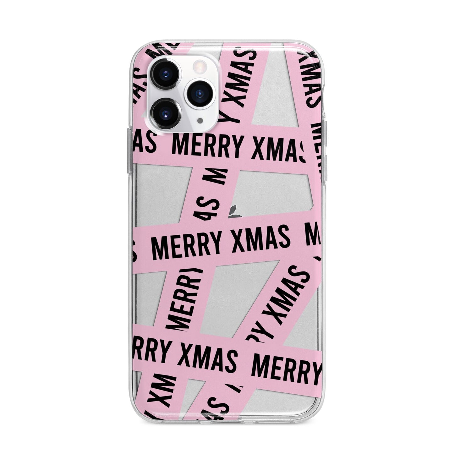 Merry Christmas Tape Apple iPhone 11 Pro Max in Silver with Bumper Case