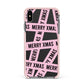 Merry Christmas Tape Apple iPhone Xs Max Impact Case Pink Edge on Black Phone