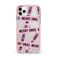 Merry Christmas Tape iPhone 11 Pro Max Impact Pink Edge Case