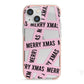 Merry Christmas Tape iPhone 13 Mini TPU Impact Case with Pink Edges