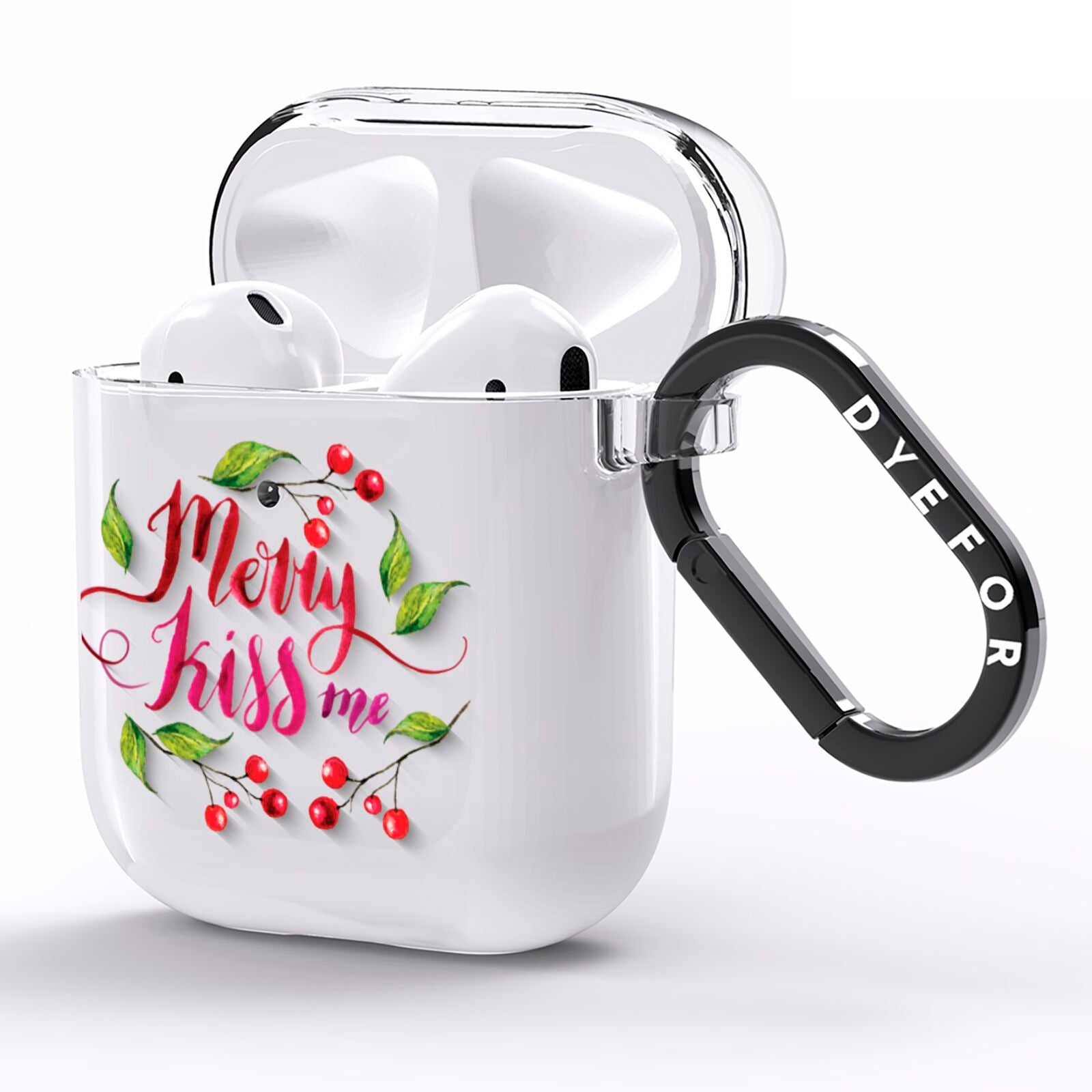 Merry kiss me AirPods Clear Case Side Image