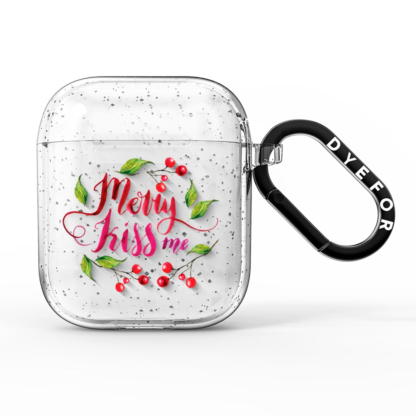 Merry kiss me AirPods Glitter Case