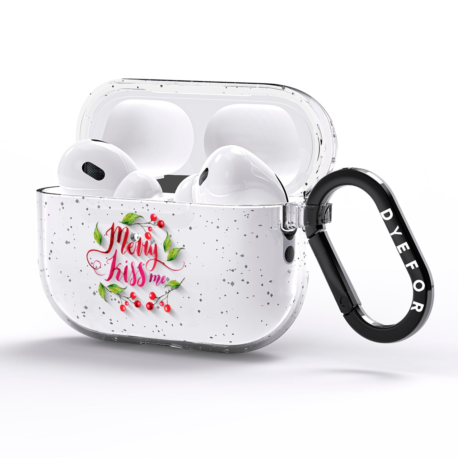 Merry kiss me AirPods Pro Glitter Case Side Image