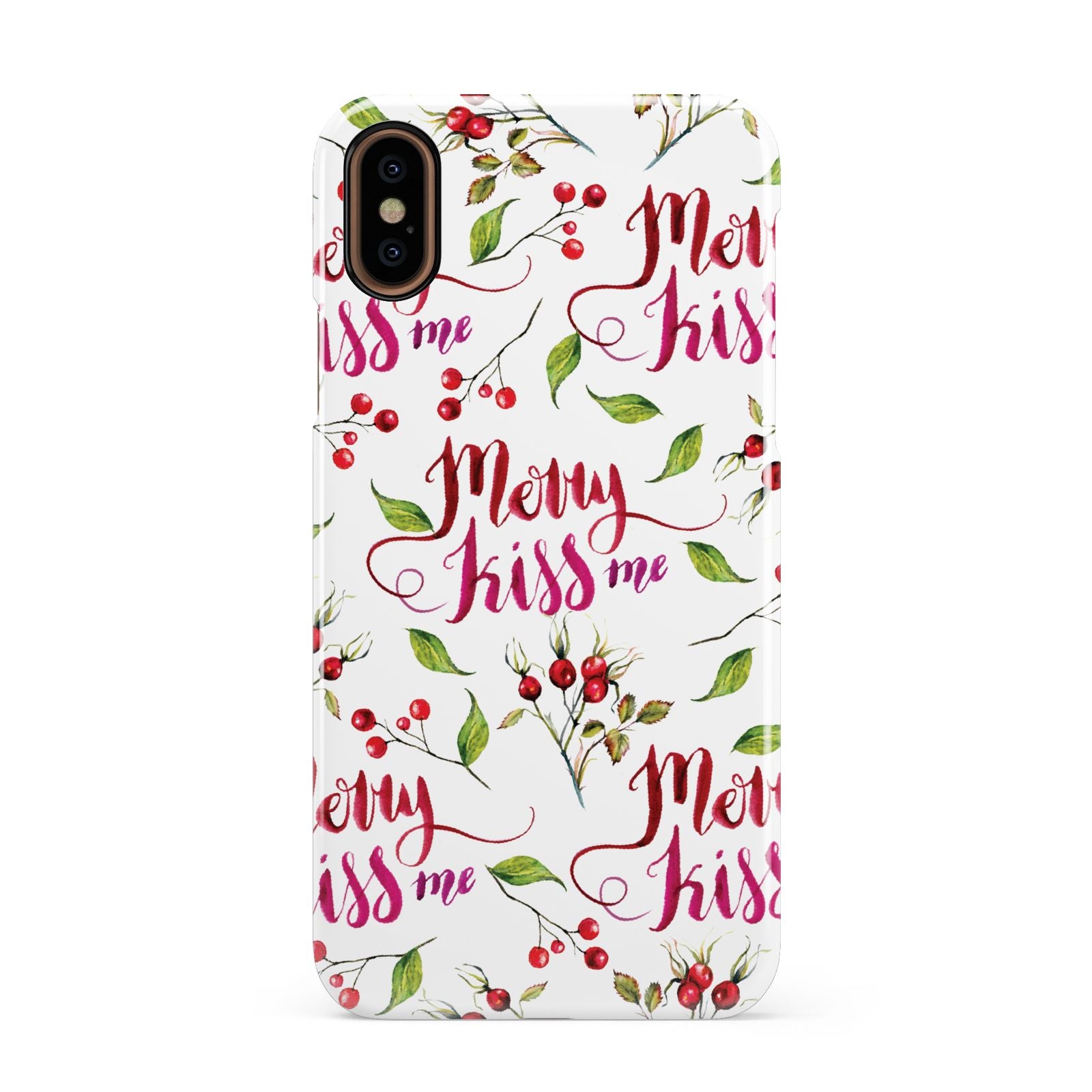 Merry kiss me Apple iPhone XS 3D Snap Case