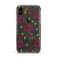 Merry kiss me Apple iPhone Xs Impact Case Black Edge on Black Phone