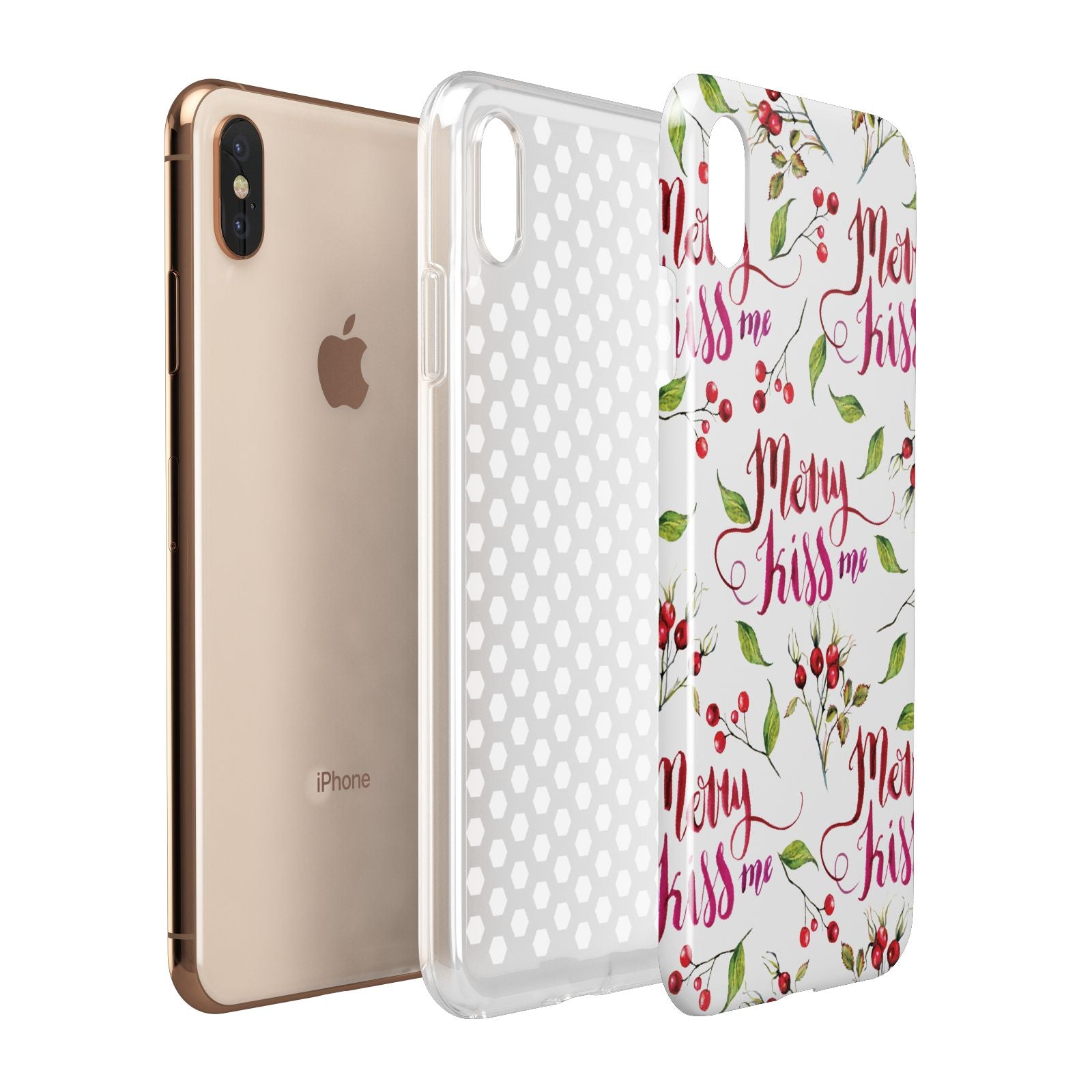 Merry kiss me Apple iPhone Xs Max 3D Tough Case Expanded View