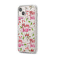 Merry kiss me iPhone 14 Plus Clear Tough Case Starlight Angled Image