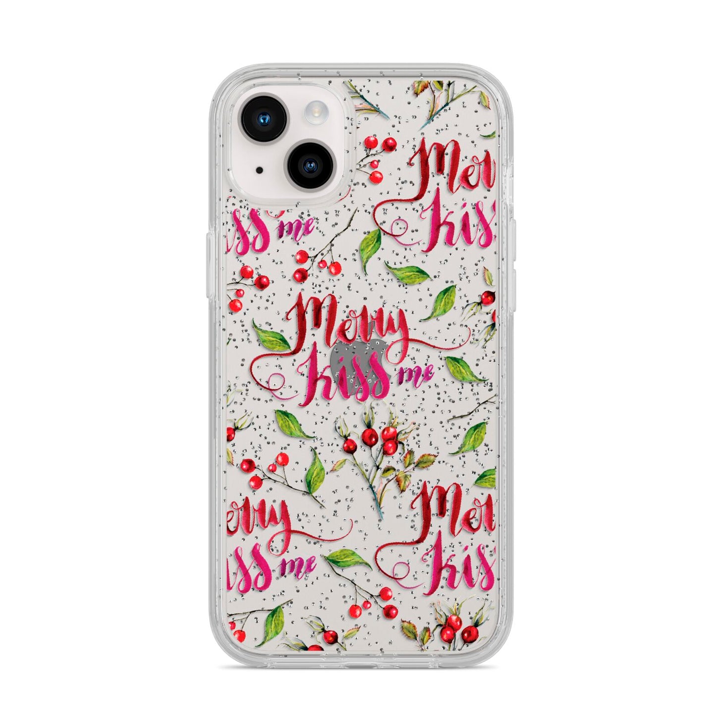 Merry kiss me iPhone 14 Plus Glitter Tough Case Starlight