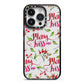 Merry kiss me iPhone 14 Pro Black Impact Case on Silver phone