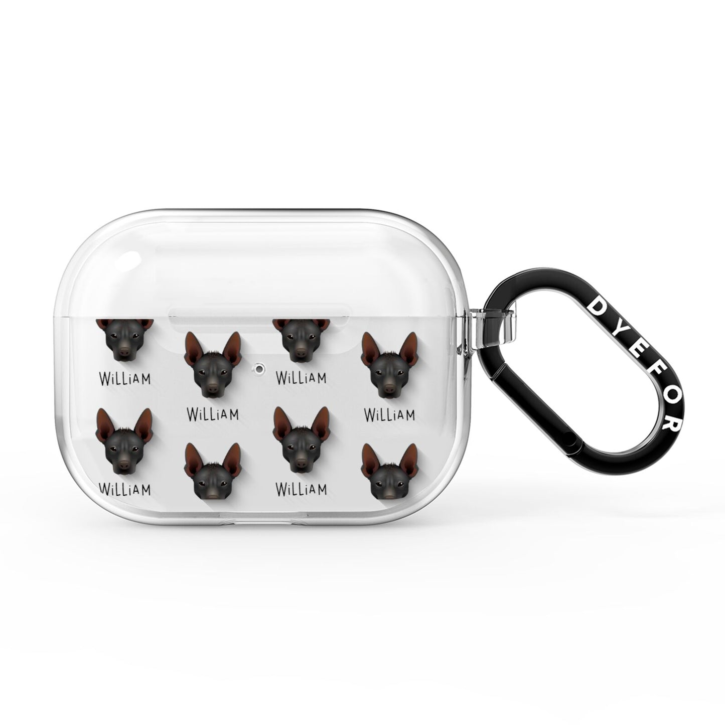 Mexican Hairless Icon with Name AirPods Pro Clear Case