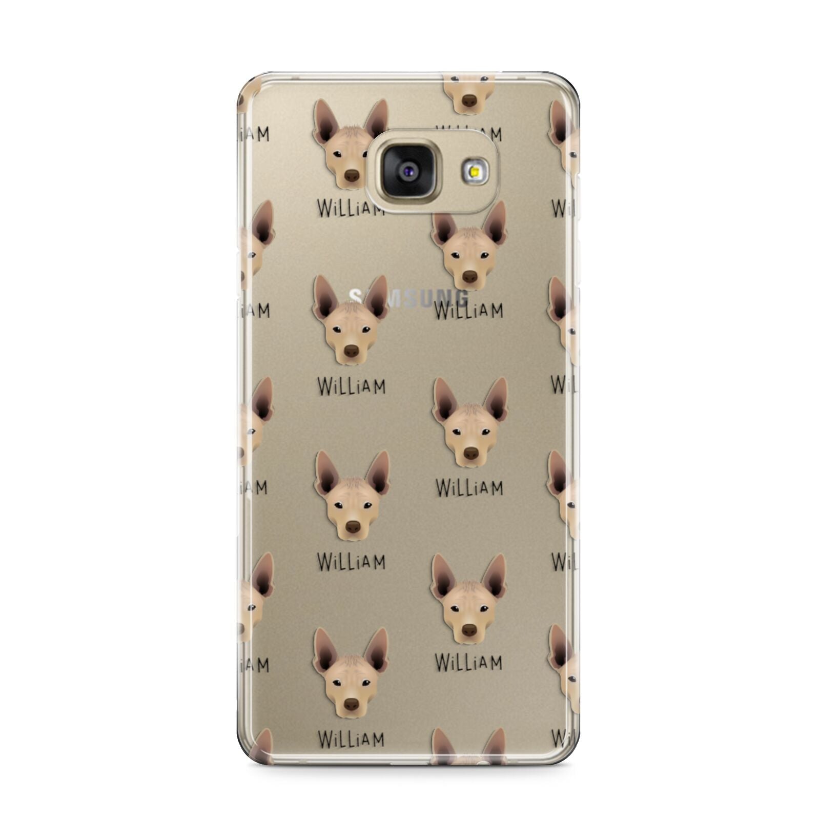 Mexican Hairless Icon with Name Samsung Galaxy A9 2016 Case on gold phone
