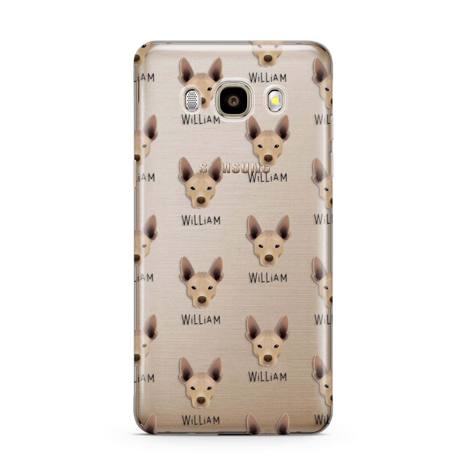 Mexican Hairless Icon with Name Samsung Galaxy J7 2016 Case on gold phone