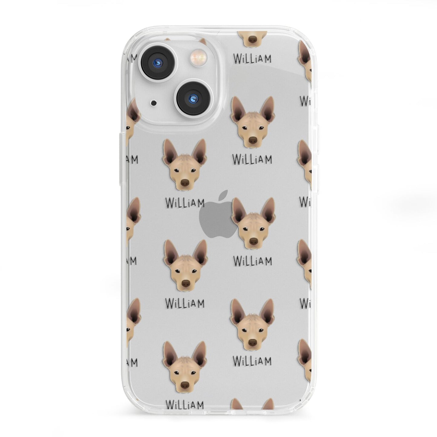 Mexican Hairless Icon with Name iPhone 13 Mini Clear Bumper Case