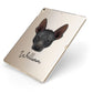 Mexican Hairless Personalised Apple iPad Case on Gold iPad Side View