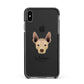 Mexican Hairless Personalised Apple iPhone Xs Max Impact Case Black Edge on Black Phone