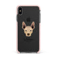 Mexican Hairless Personalised Apple iPhone Xs Max Impact Case Pink Edge on Black Phone