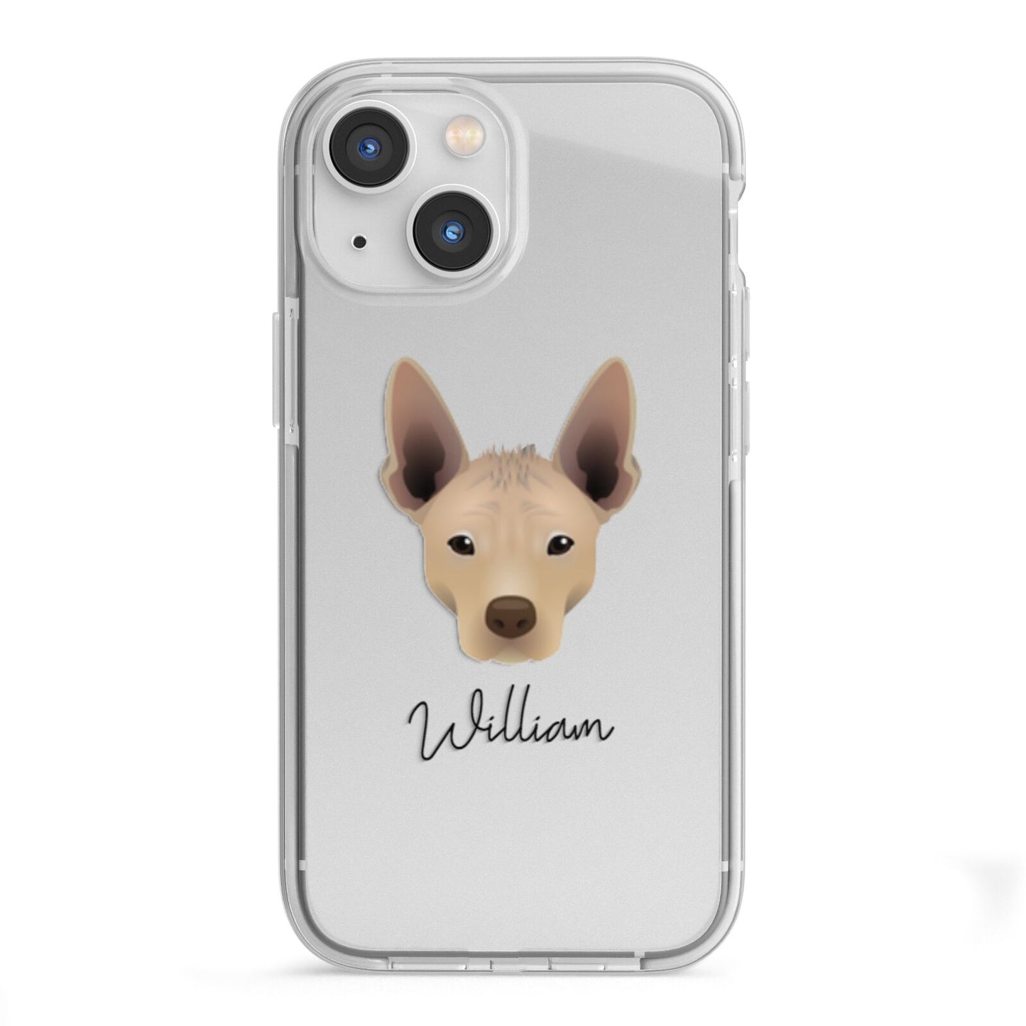 Mexican Hairless Personalised iPhone 13 Mini TPU Impact Case with White Edges