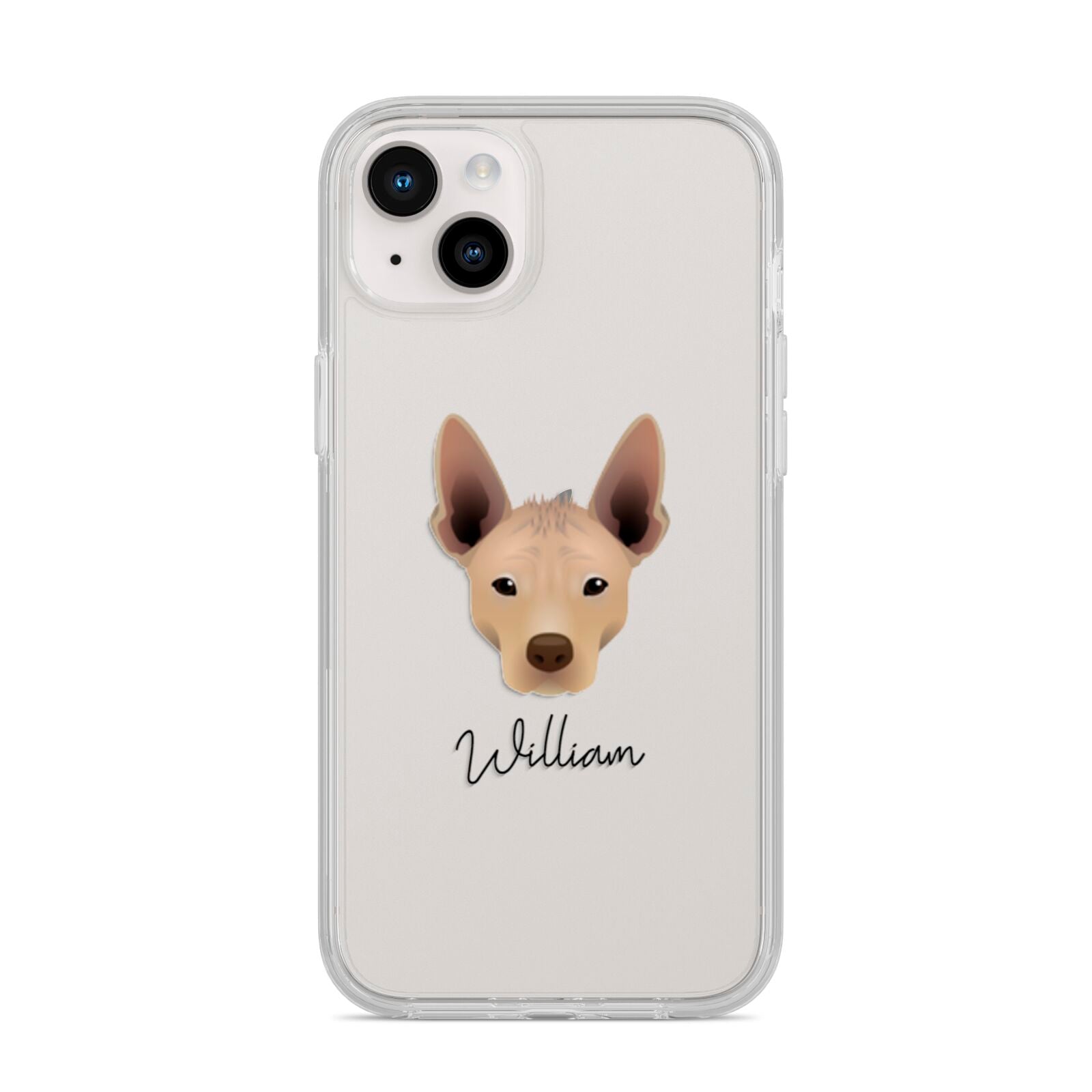 Mexican Hairless Personalised iPhone 14 Plus Clear Tough Case Starlight